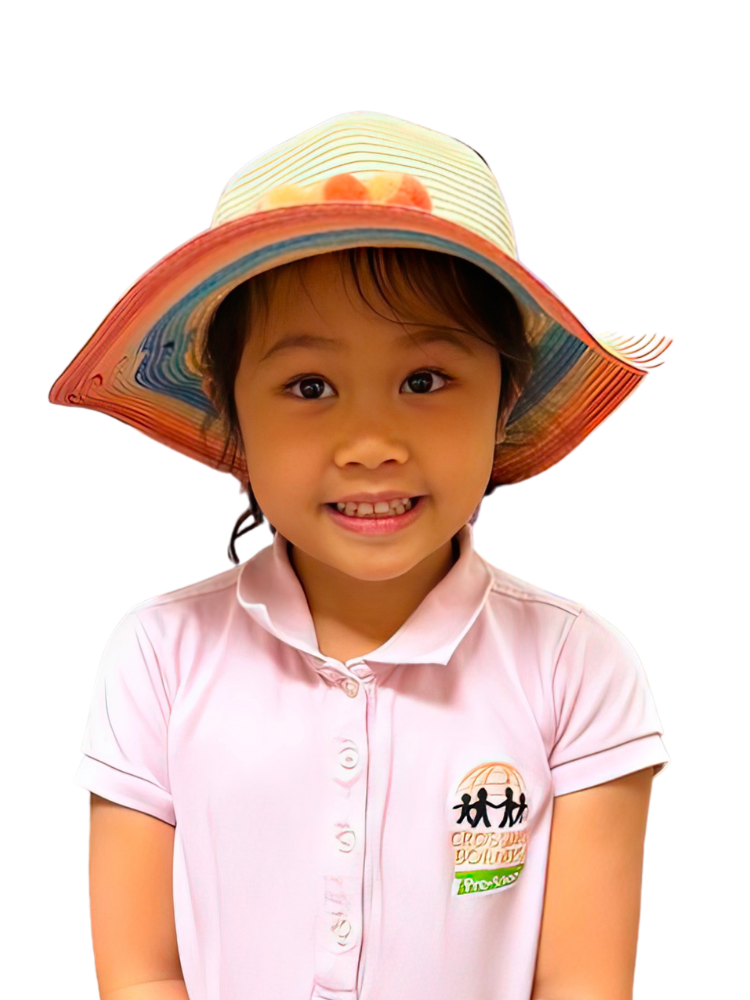 A collage of five smiling children in colorful outfits, each showcasing their joy and personality on the first day of school.