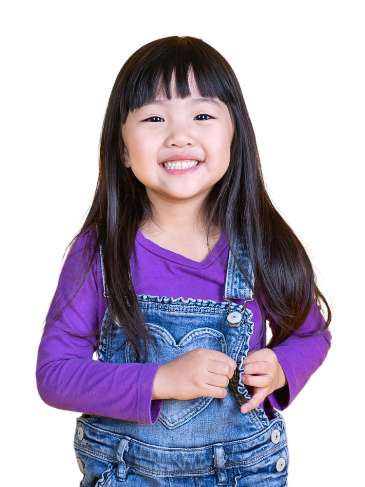 A collage of four smiling children, each with unique expressions and colorful backgrounds showcasing their personalities.