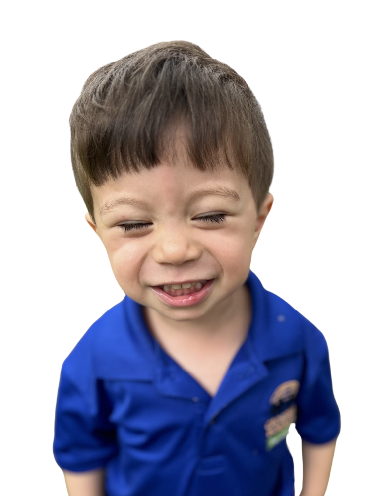 A collage of six smiling children, each in colorful backgrounds, showcasing their unique outfits and playful expressions.